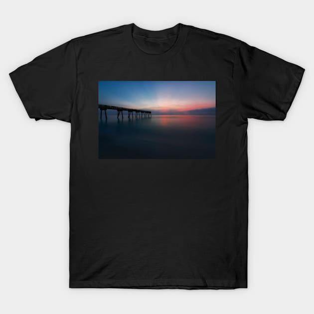 Sunrise at the Pier T-Shirt by JeffreySchwartz